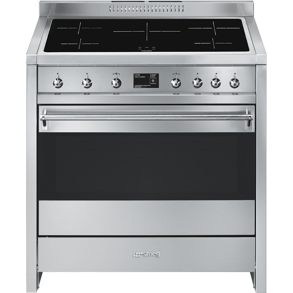 Smeg  90cm Opera Pyrolytic Induction Range Cooker A1PYID-9 - Stainless Steel