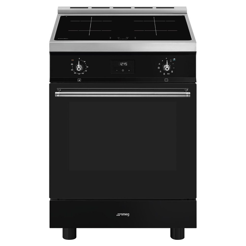 Smeg  60cm Freestanding Pyrolytic Induction Cooker C6IPBLT2 - Black