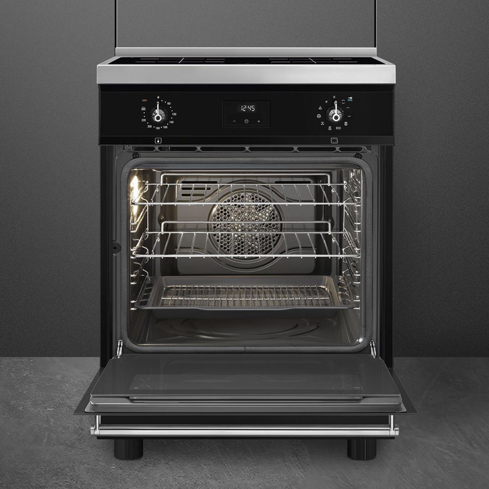 Smeg 60cm Freestanding Pyrolytic Induction Cooker C6IPBLT2 - Black Smeg 60cm Freestanding Pyrolytic Induction Cooker C6IPBLT2 - Black