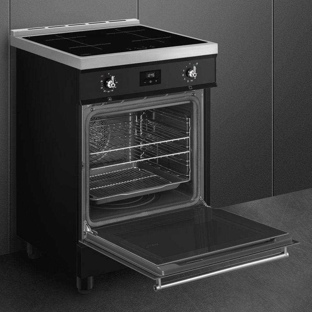Smeg 60cm Freestanding Pyrolytic Induction Cooker C6IPBLT2 - Black Smeg 60cm Freestanding Pyrolytic Induction Cooker C6IPBLT2 - Black