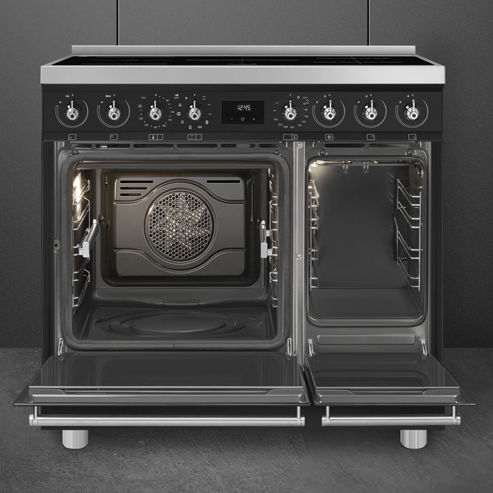 Smeg 90cm Classic Pyrolytic Induction Range Cooker C92IPMB2 - Matte Black Smeg 90cm Classic Pyrolytic Induction Range Cooker C92IPMB2 - Matte Black
