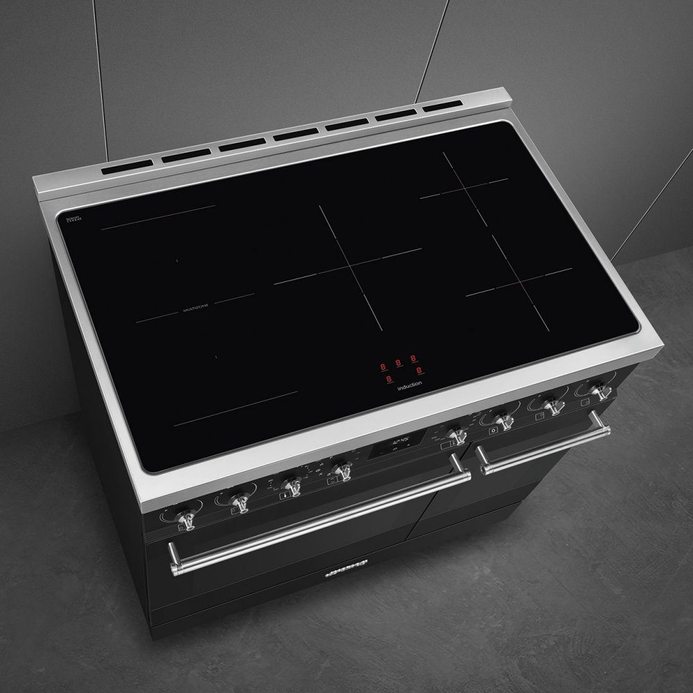 Smeg 90cm Classic Pyrolytic Induction Range Cooker C92IPMB2 - Matte Black Smeg 90cm Classic Pyrolytic Induction Range Cooker C92IPMB2 - Matte Black