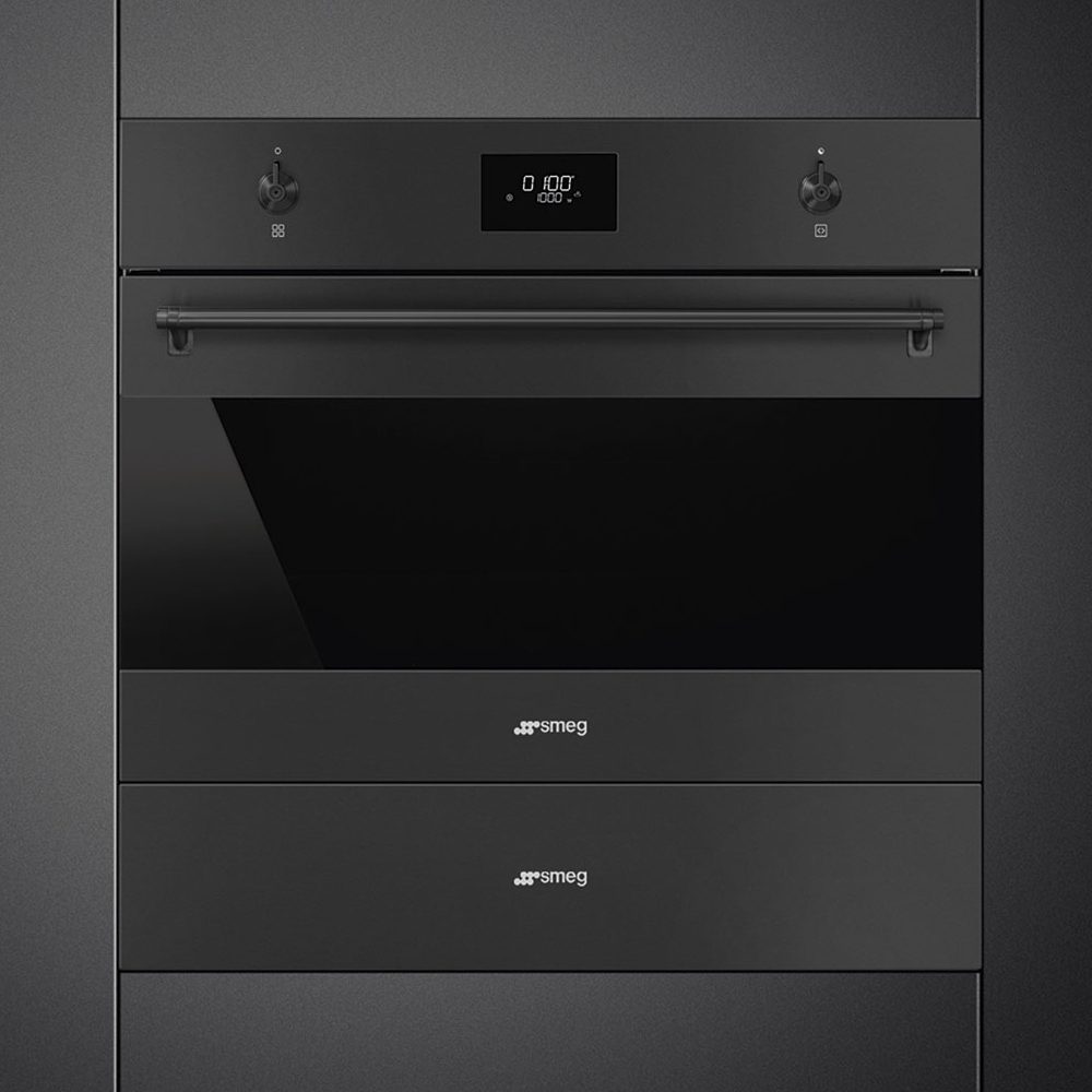 Smeg 14cm Classic Warming Drawer CPR315N - Matte Black Smeg 14cm Classic Warming Drawer CPR315N - Matte Black