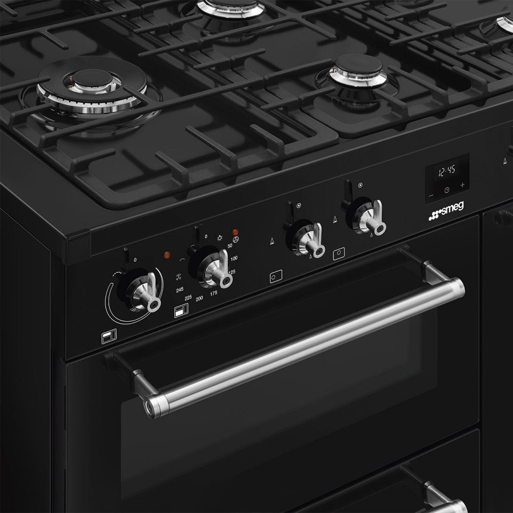 Smeg 100cm Concert Dual Fuel Range Cooker CX103GMBL - Black Smeg 100cm Concert Dual Fuel Range Cooker CX103GMBL - Black