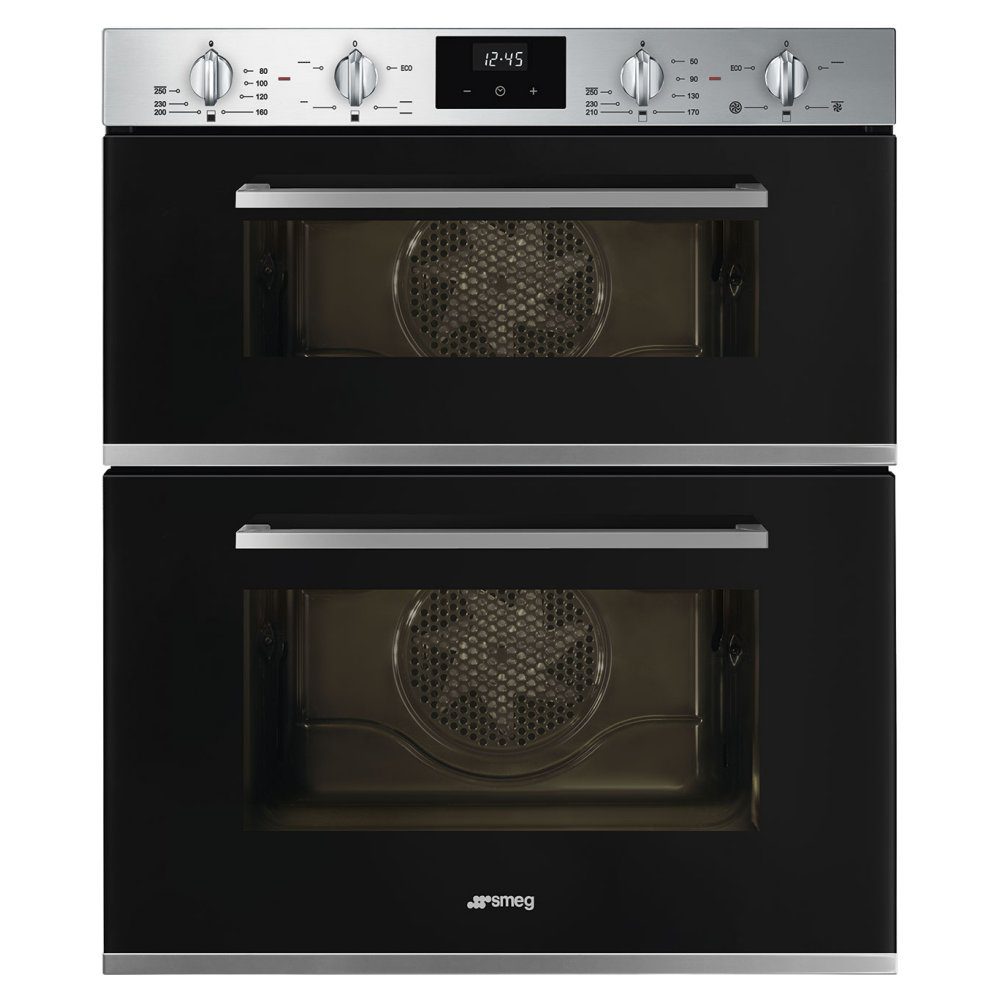 Smeg  Built Under Cucina Double Oven DUSF400B - Stainless Steel
