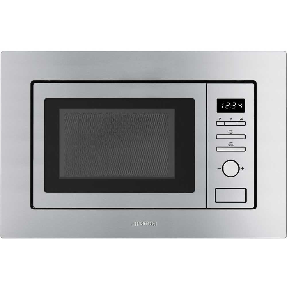 Smeg  Classic Built In Microwave & Grill For Wall Unit FMI017X - Stainless Steel
