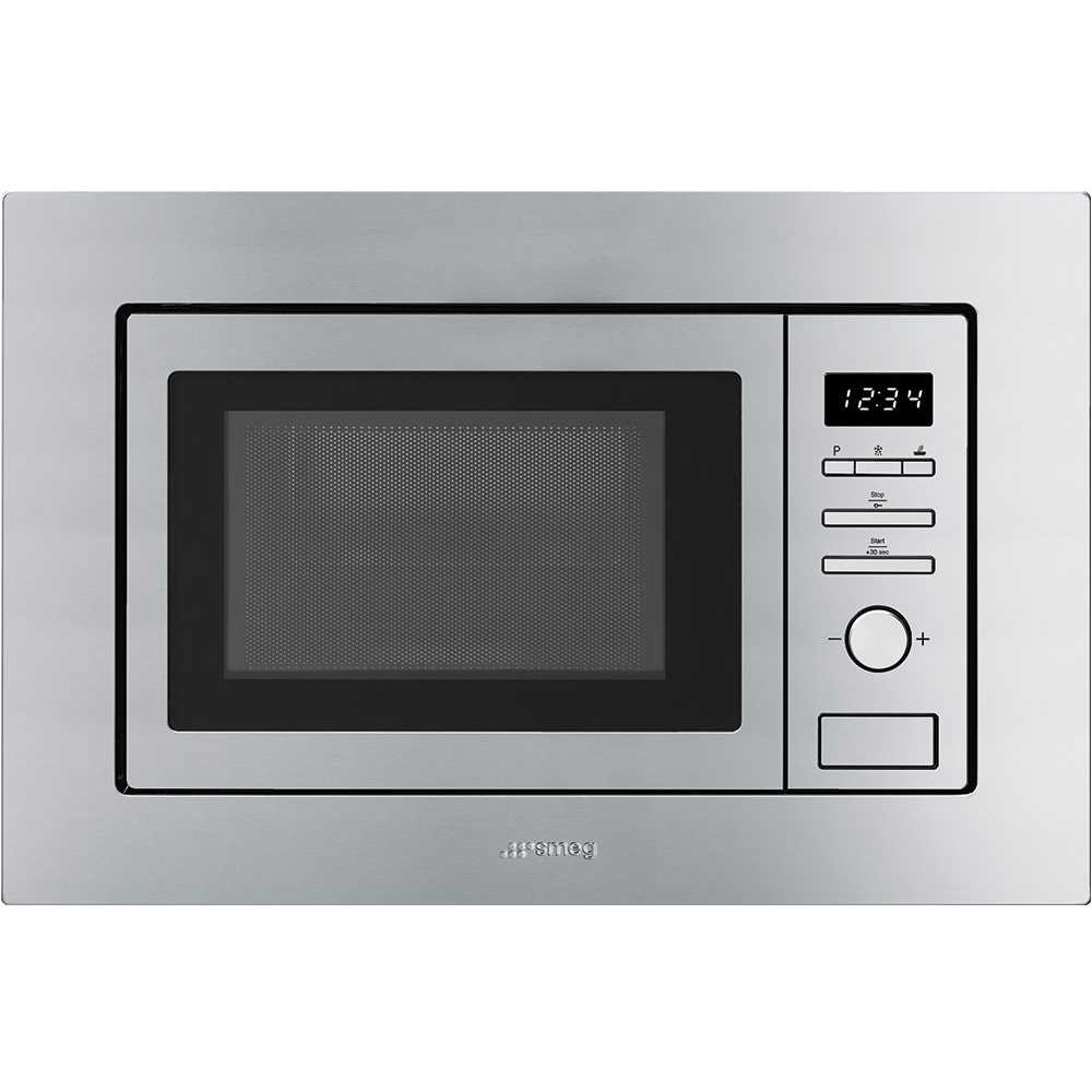 Smeg  Classic Built In Microwave & Grill For Tall Housing FMI020X - Stainless Steel