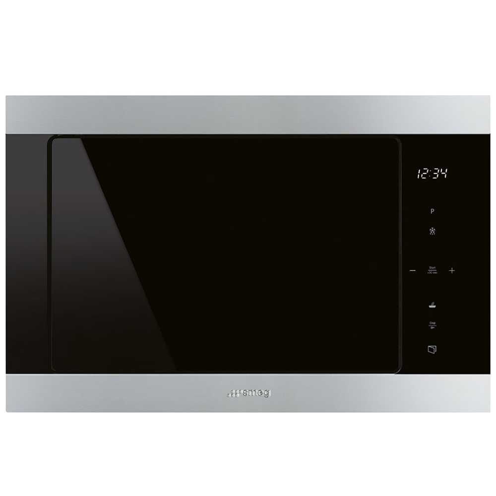 Smeg  Classic Built In Microwave & Grill For Tall Housing FMI325X - Stainless Steel