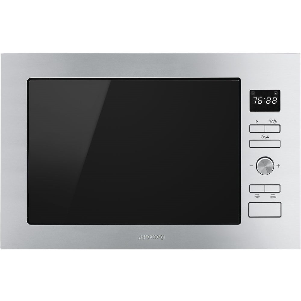 Smeg  Cucina Built In Microwave & Grill For Tall Housing FMI425X - Stainless Steel