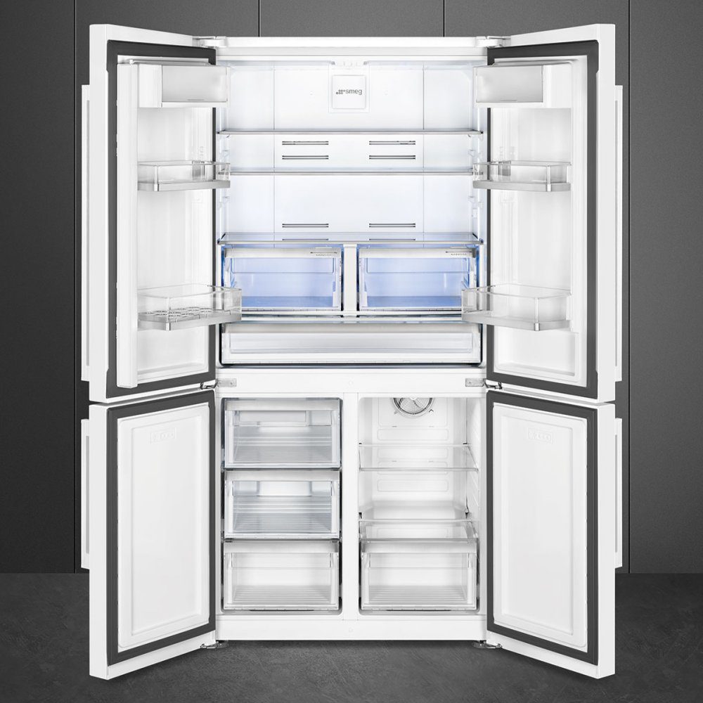 Smeg French Style 4 Door Fridge Freezer Non Ice + Water FQ60BDE - White Smeg French Style 4 Door Fridge Freezer Non Ice + Water FQ60BDE - White