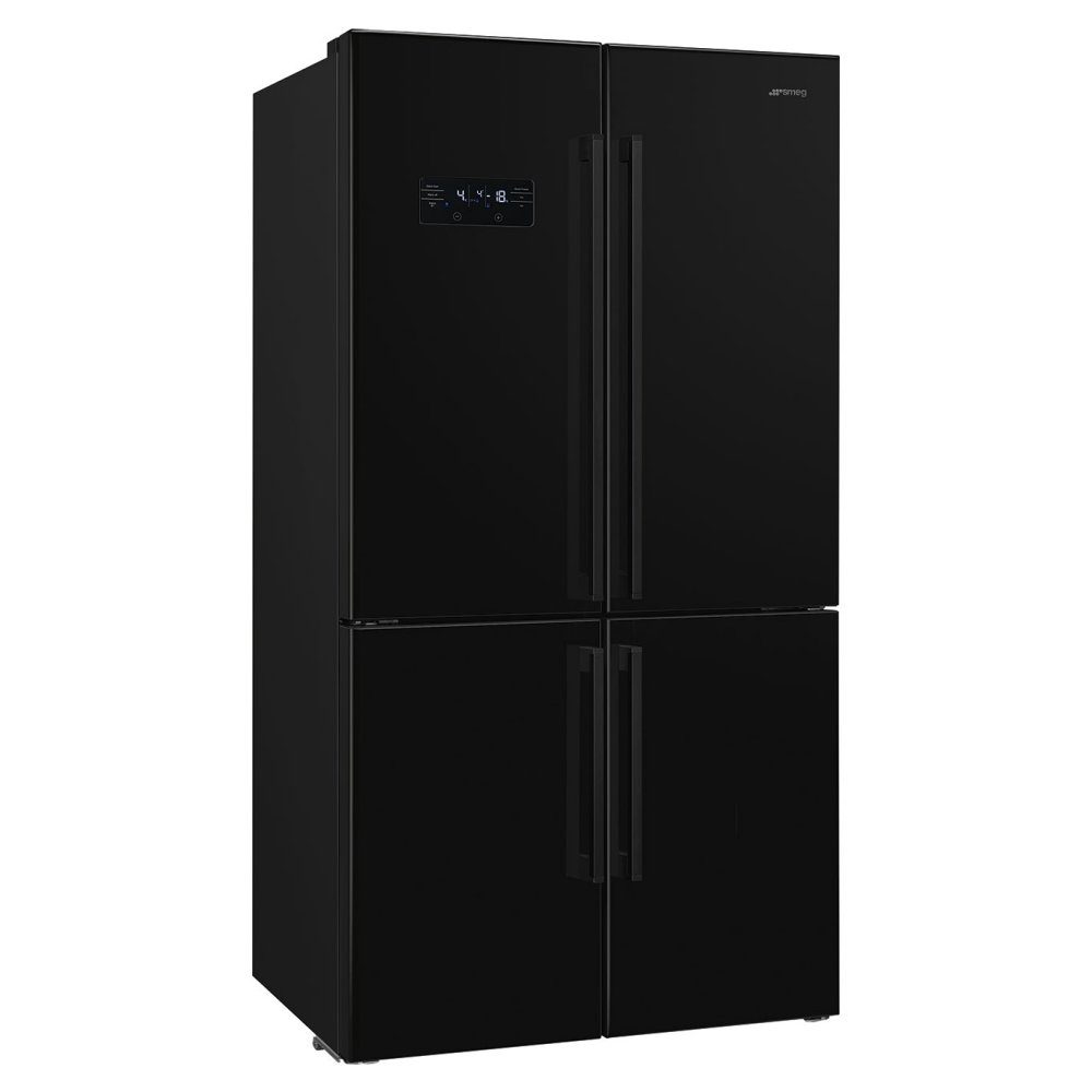 Smeg  French Style 4 Door Fridge Freezer Non Ice + Water FQ60NDE - Black