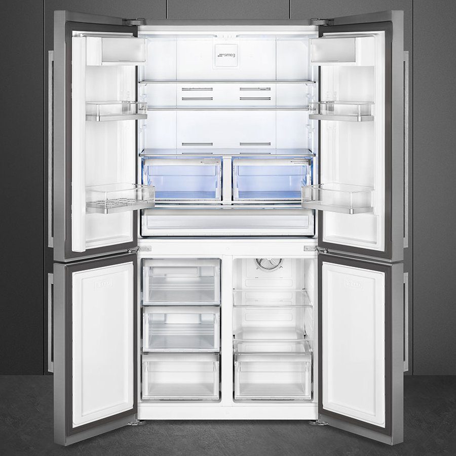 Smeg French Style 4 Door Fridge Freezer Non Ice + Water FQ60XDE - Silver Smeg French Style 4 Door Fridge Freezer Non Ice + Water FQ60XDE - Silver