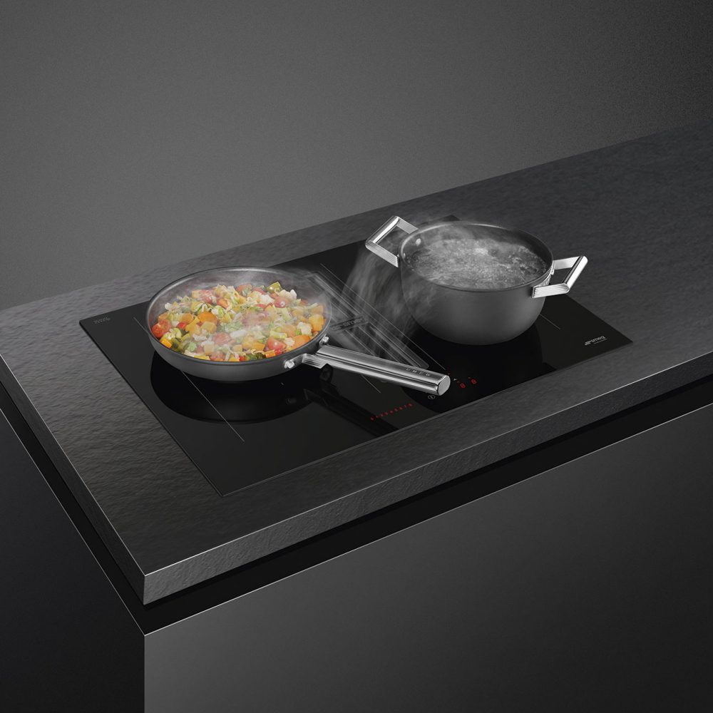 Smeg  70cm Air Venting Induction Hob HOBD472D2 - Black