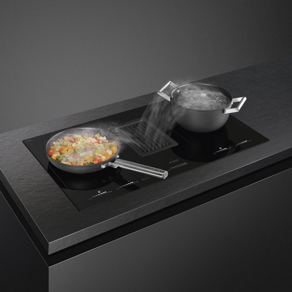 Smeg 83cm Air Venting Induction Hob HOBD682D2 - Black Smeg 83cm Air Venting Induction Hob HOBD682D2 - Black