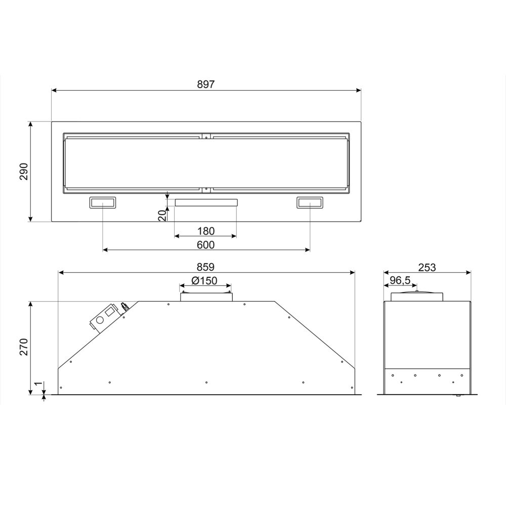 Smeg 90cm Canopy Hood KSG9P4X - Stainless Steel Smeg 90cm Canopy Hood KSG9P4X - Stainless Steel