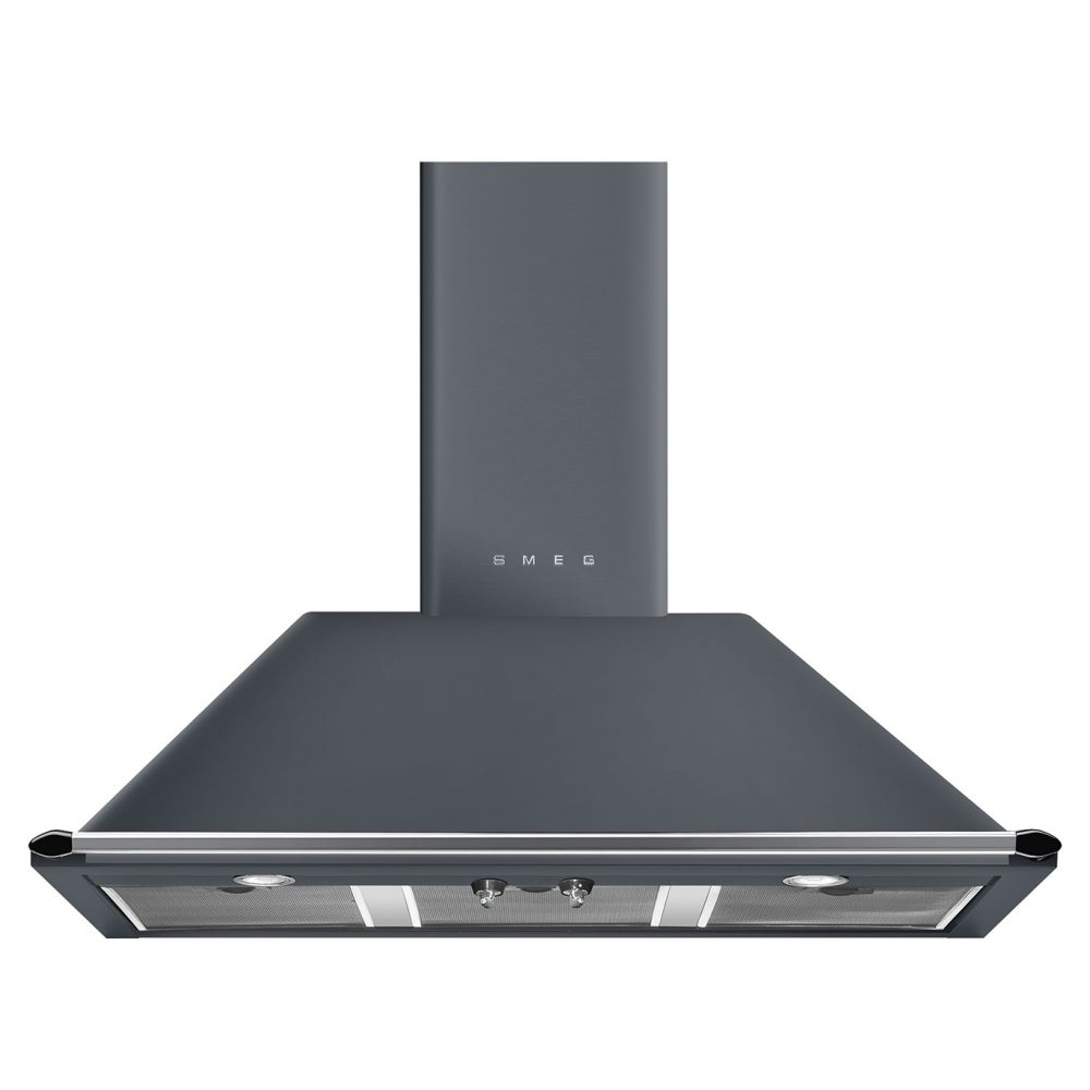Smeg  100cm Victoria Chimney Hood With Rail KT100GRE - Slate