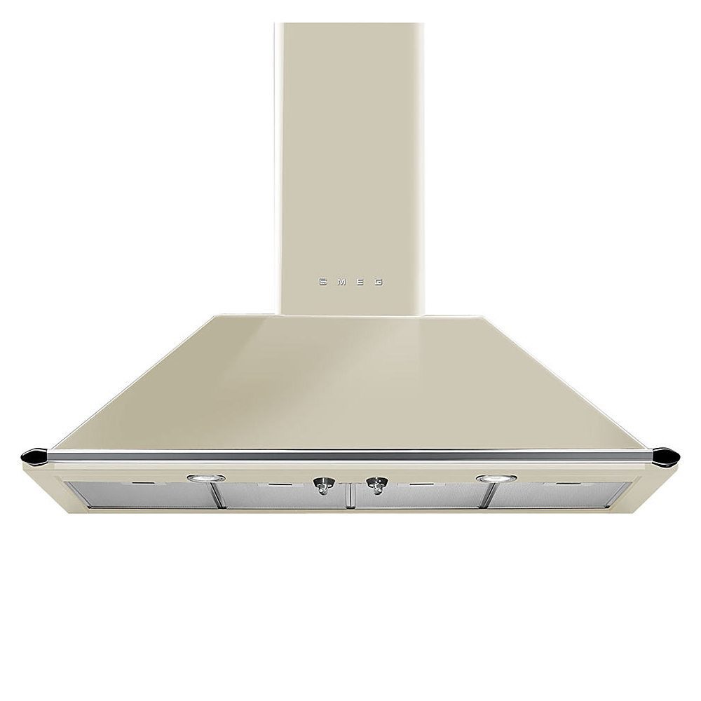 Smeg  110cm Victoria Chimney Hood With Rail KT110PE - Cream
