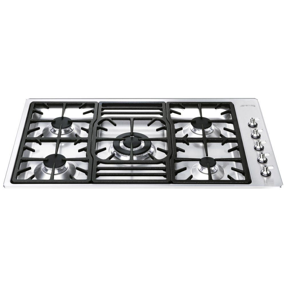 Smeg  Classic 90cm Ultra Low Profile 5 Burner Gas Hob PGF95-4 - Stainless Steel