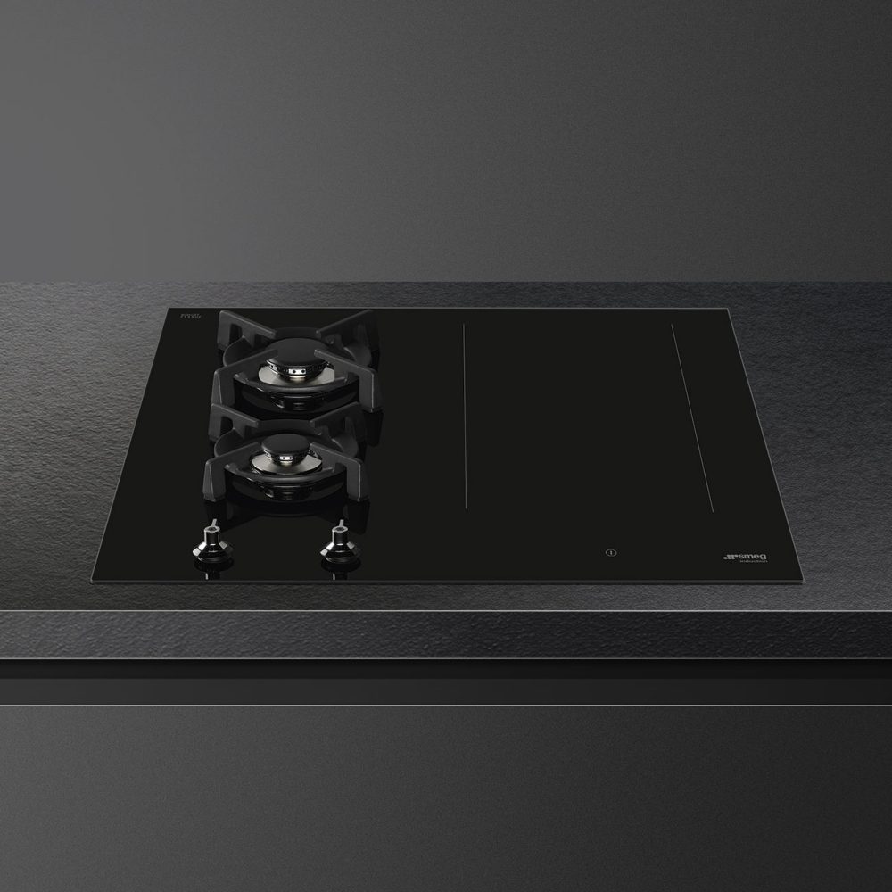 Smeg Classic 65cm Frameless Mixed Induction And Gas Hob PM3643D - Black Smeg Classic 65cm Frameless Mixed Induction And Gas Hob PM3643D - Black