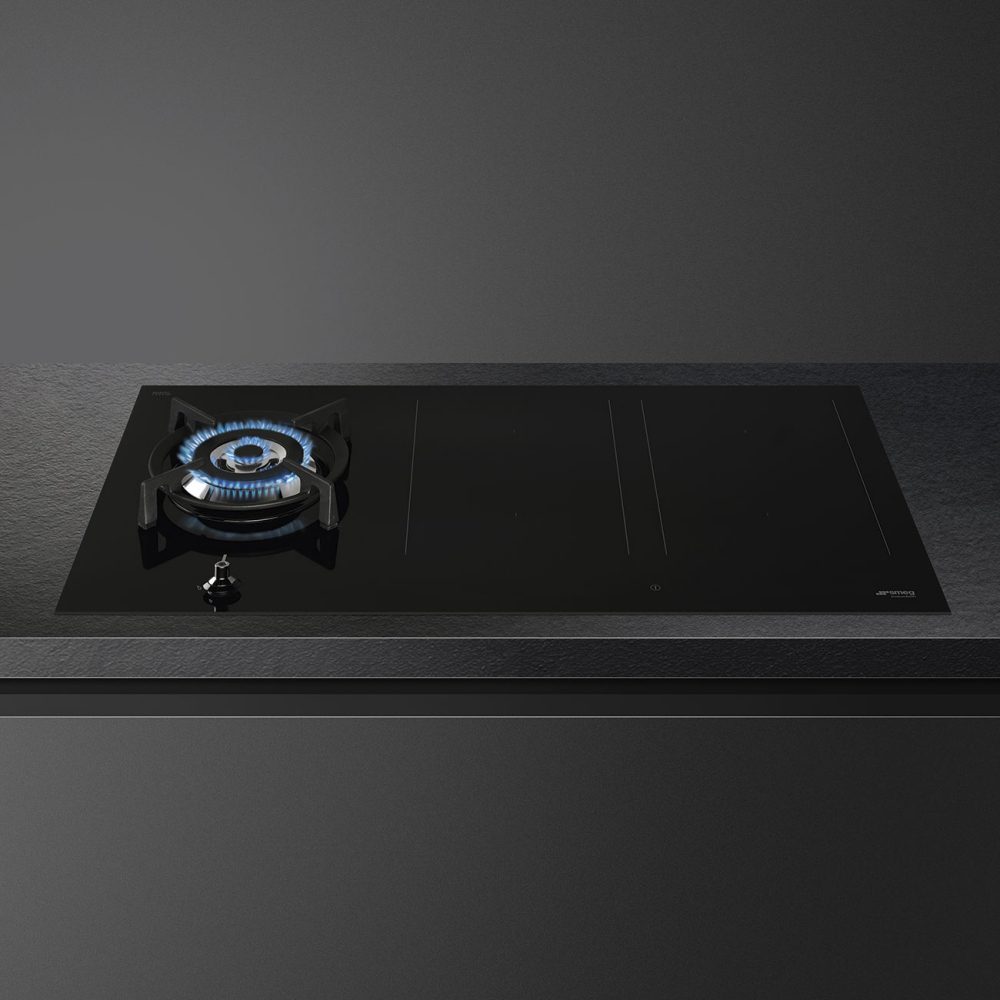 Smeg Classic 90cm Frameless Mixed Induction And Gas Hob PM3953D - Black Smeg Classic 90cm Frameless Mixed Induction And Gas Hob PM3953D - Black