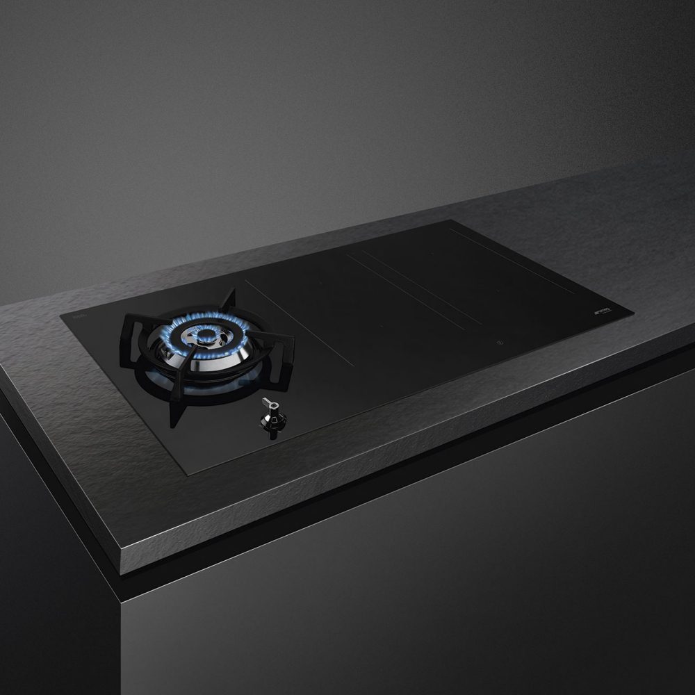 Smeg Classic 90cm Frameless Mixed Induction And Gas Hob PM3953D - Black Smeg Classic 90cm Frameless Mixed Induction And Gas Hob PM3953D - Black