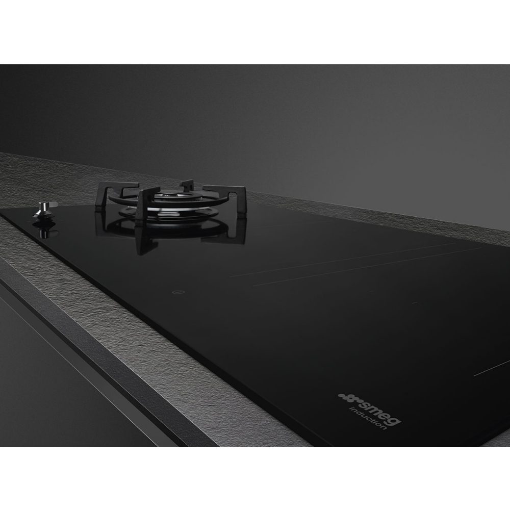 Smeg Classic 90cm Frameless Mixed Induction And Gas Hob PM3953D - Black Smeg Classic 90cm Frameless Mixed Induction And Gas Hob PM3953D - Black