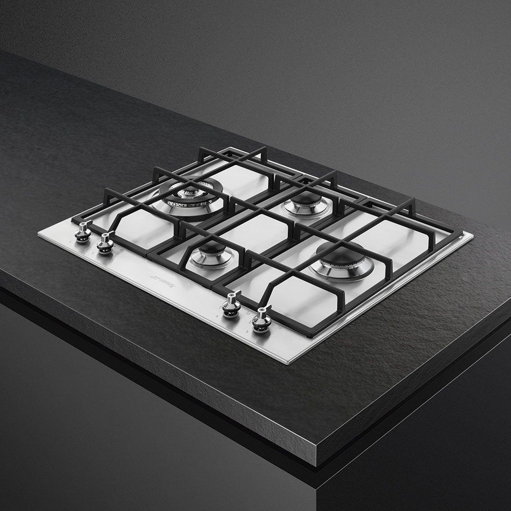 Smeg Classic 60cm 4 Burner Gas Hob PX364L - Stainless Steel Smeg Classic 60cm 4 Burner Gas Hob PX364L - Stainless Steel