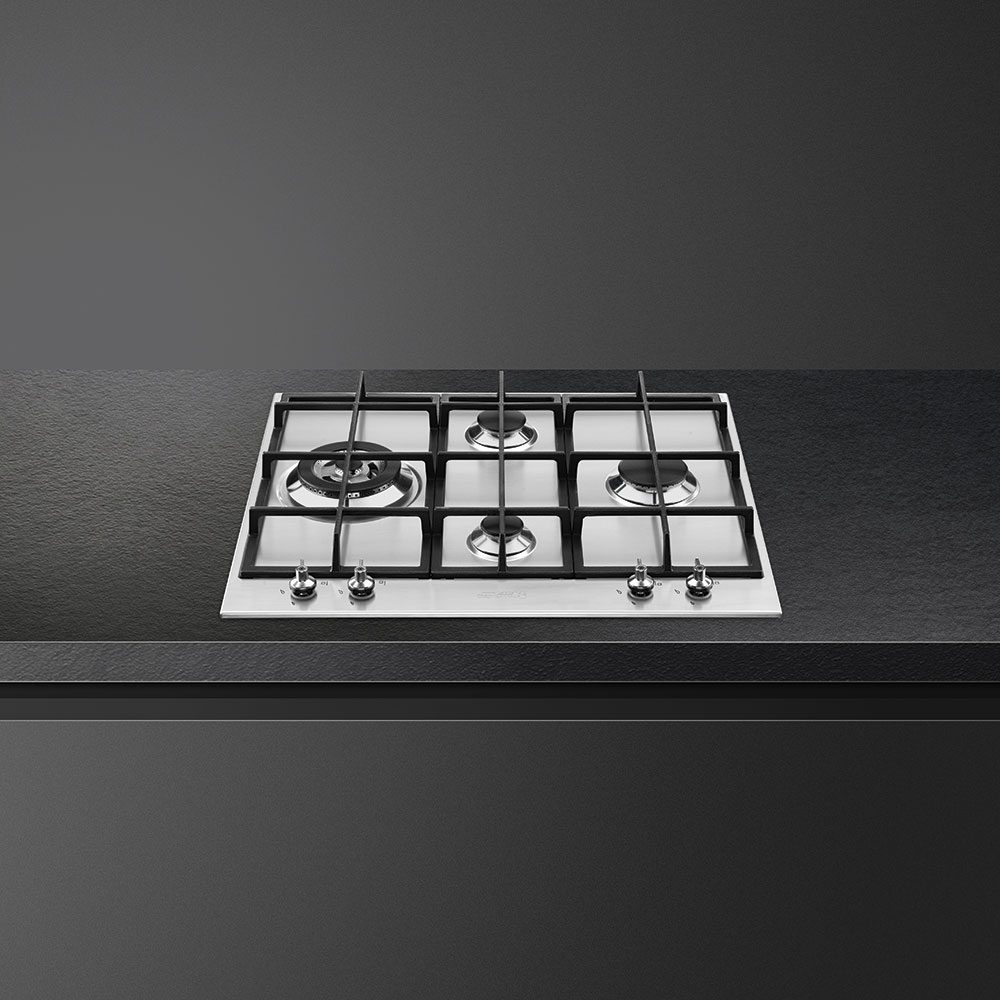 Smeg Classic 60cm 4 Burner Gas Hob PX364L - Stainless Steel Smeg Classic 60cm 4 Burner Gas Hob PX364L - Stainless Steel