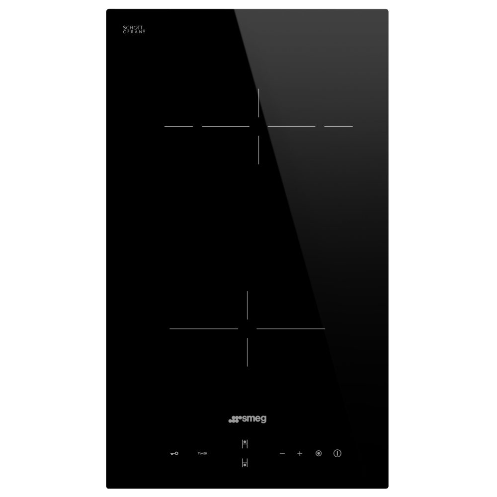 Smeg  30cm Domino Frameless Ceramic SE232TD1 - Black