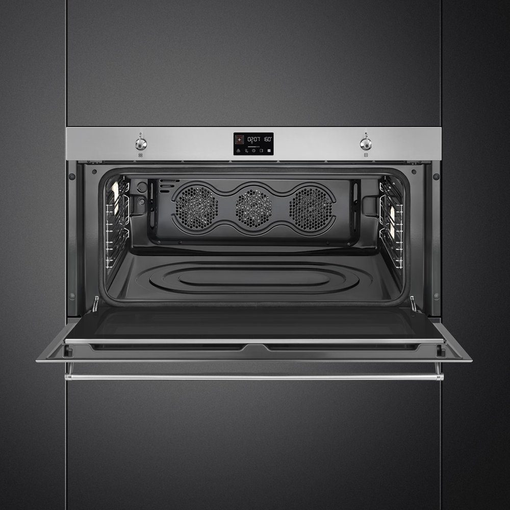 Smeg 90cm Classic 48cm High Multifunction Single Oven SFR9302TX - Stainless Steel Smeg 90cm Classic 48cm High Multifunction Single Oven SFR9302TX - Stainless Steel
