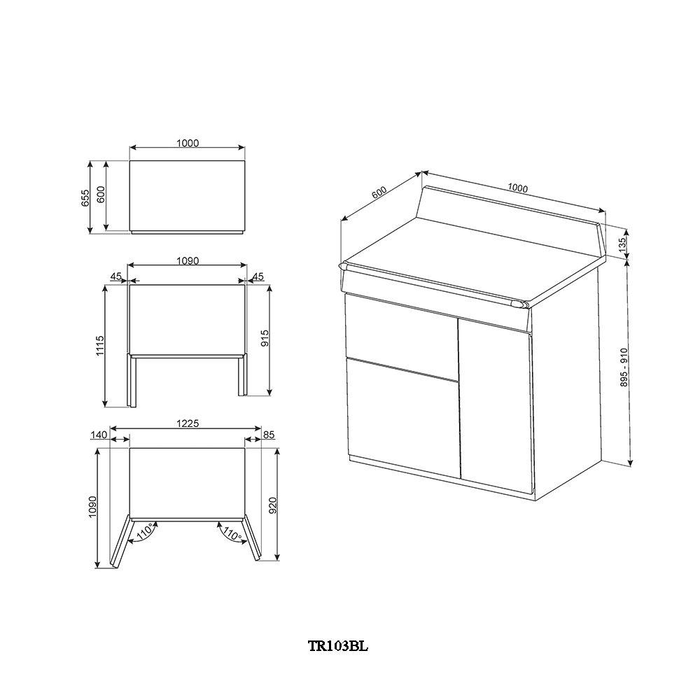 Smeg 100cm Victoria Dual Fuel Range Cooker TR103BL - Black Smeg 100cm Victoria Dual Fuel Range Cooker TR103BL - Black