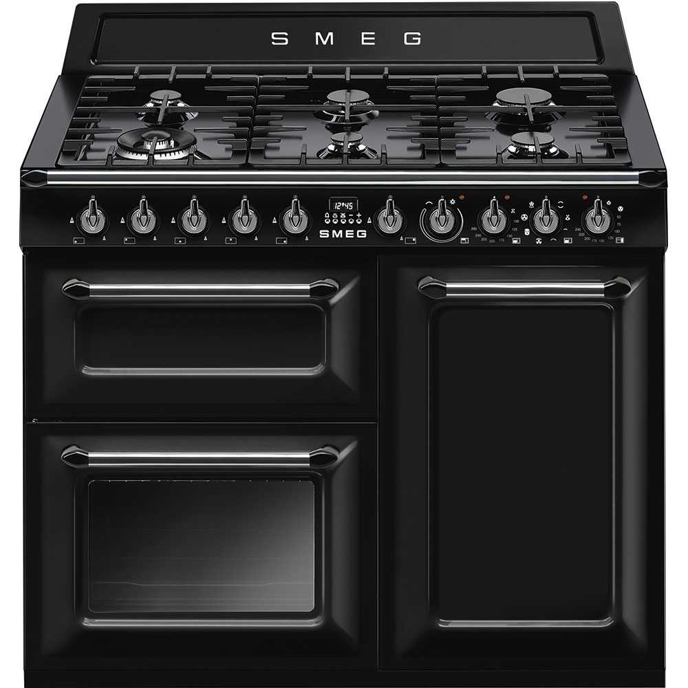 Smeg  100cm Victoria Dual Fuel Range Cooker TR103BL - Black
