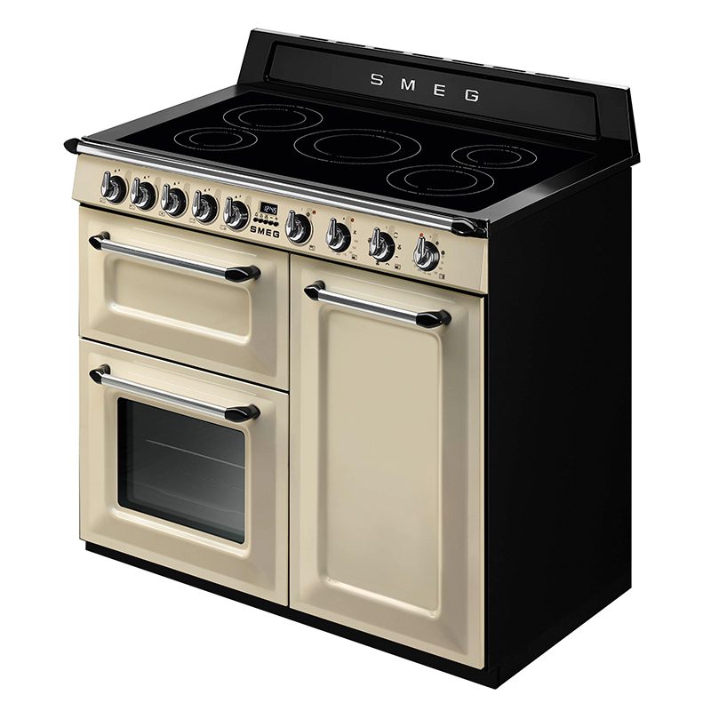 Smeg 100cm Victoria Induction Range Cooker TR103IP2 - Cream Smeg 100cm Victoria Induction Range Cooker TR103IP2 - Cream