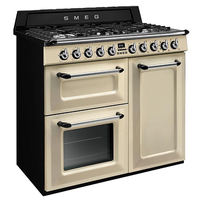Smeg 100cm Victoria Dual Fuel Range Cooker TR103P - Cream Smeg 100cm Victoria Dual Fuel Range Cooker TR103P - Cream