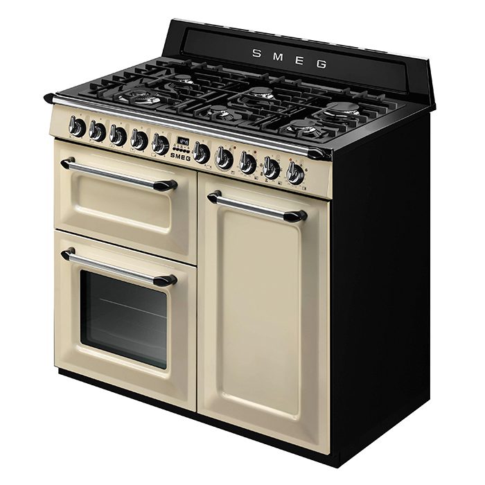 Smeg 100cm Victoria Dual Fuel Range Cooker TR103P - Cream Smeg 100cm Victoria Dual Fuel Range Cooker TR103P - Cream