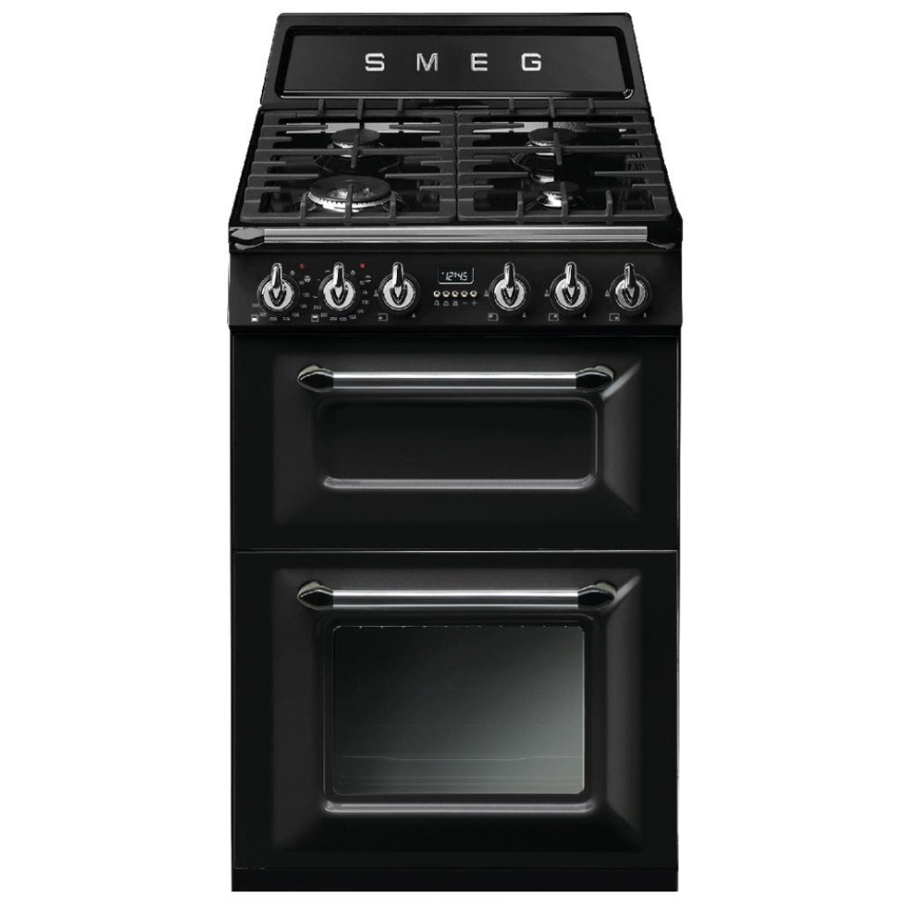 Smeg  60cm Victoria Freestanding Dual Fuel Cooker TR62BL - Black