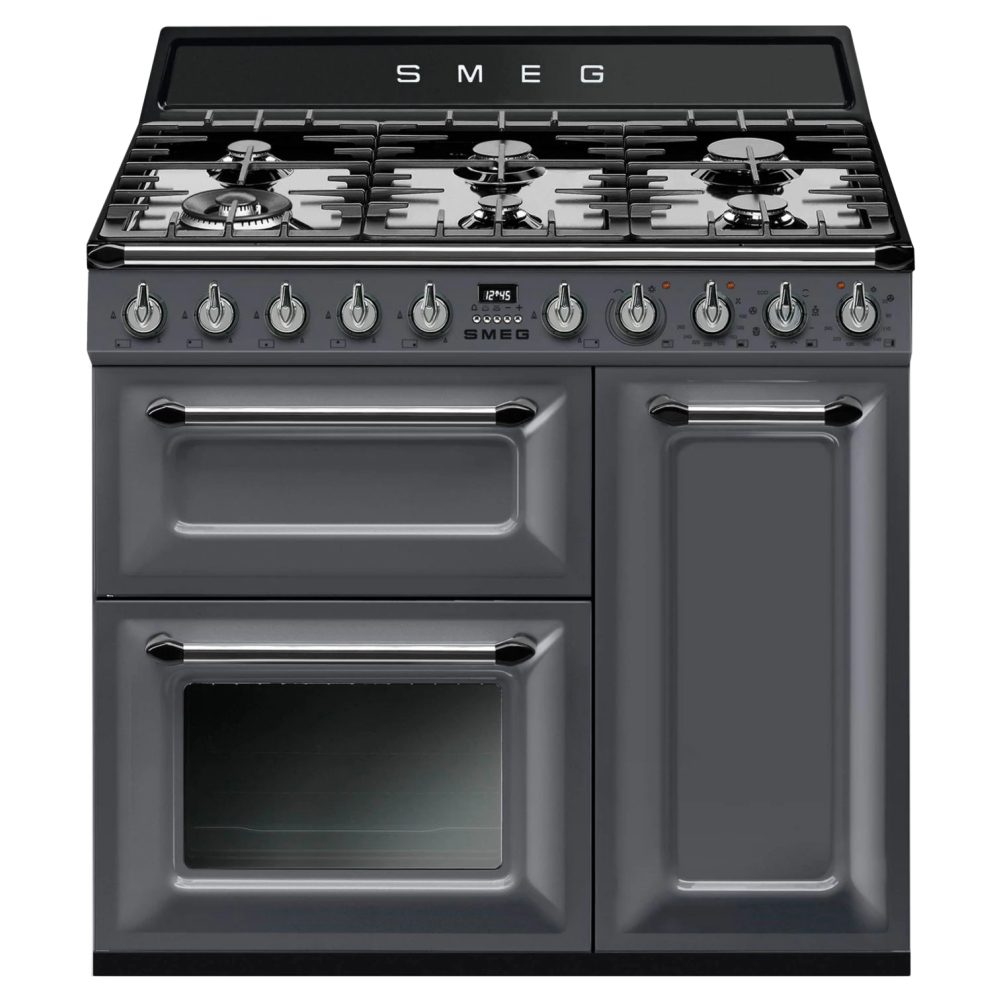 Smeg  90cm Victoria Dual Fuel Range Cooker TR93GR - Slate