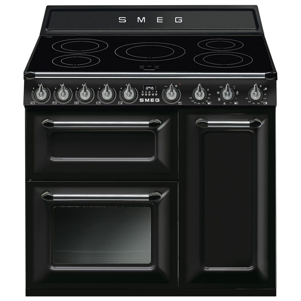 Smeg  90cm Victoria Induction Range Cooker TR93IBL2 - Black
