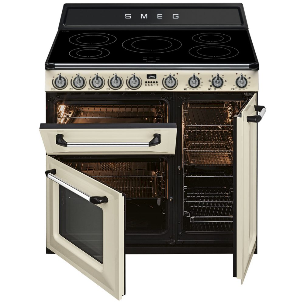Smeg 90cm Victoria Induction Range Cooker TR93IP2 - Cream Smeg 90cm Victoria Induction Range Cooker TR93IP2 - Cream
