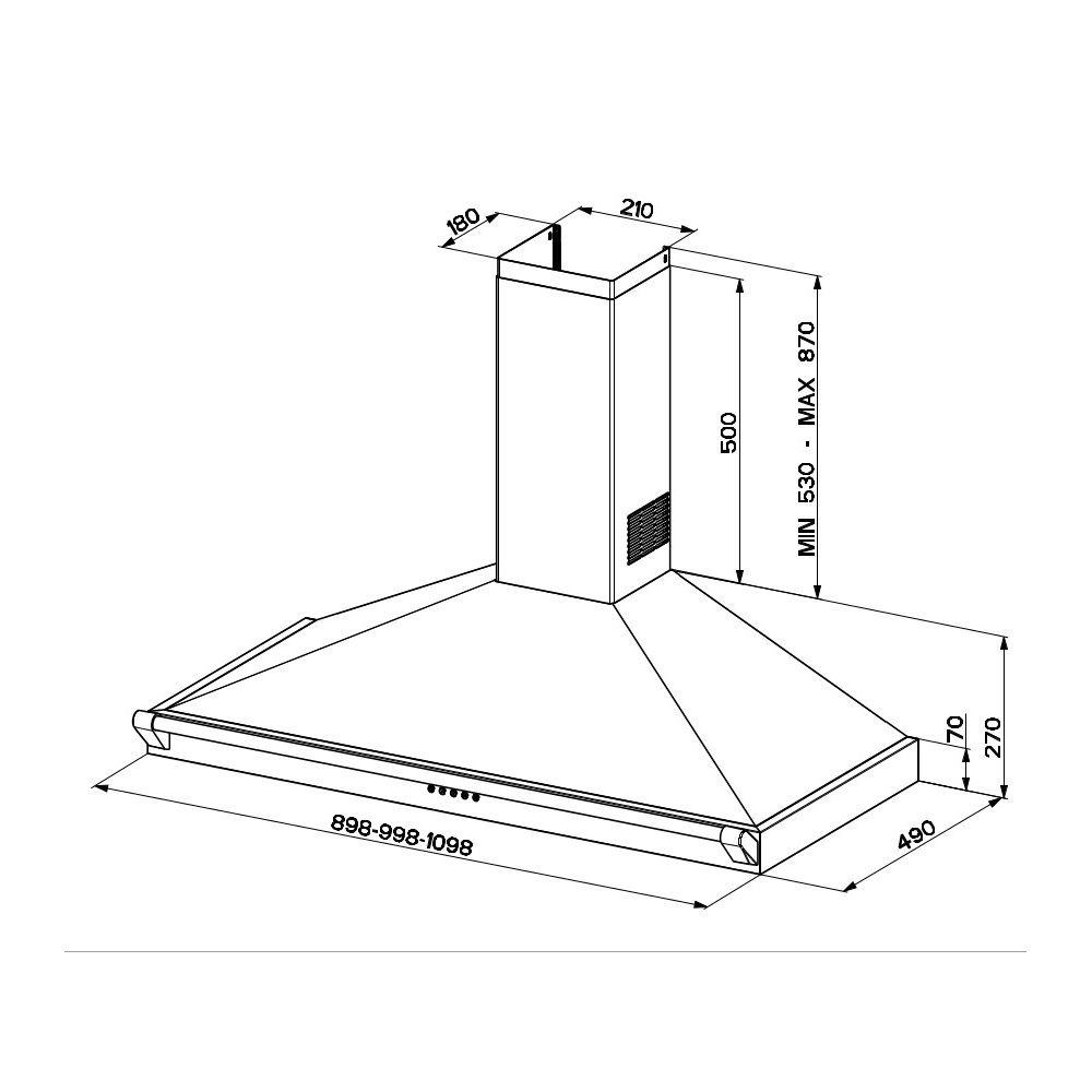 Stoves Richmond 110PYR Chimney Hood 444411660 - BLACK Stoves Richmond 110PYR Chimney Hood 444411660 - BLACK