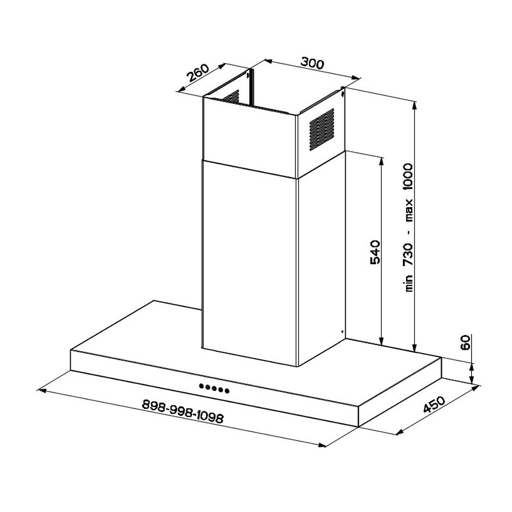 Stoves Sterling 110T Chimney Hood 444411648 - BLACK Stoves Sterling 110T Chimney Hood 444411648 - BLACK
