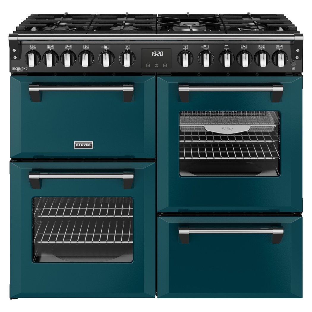 Stoves Richmond Deluxe 100DF Dual Fuel Range Cooker 444412019 - Deep Marine