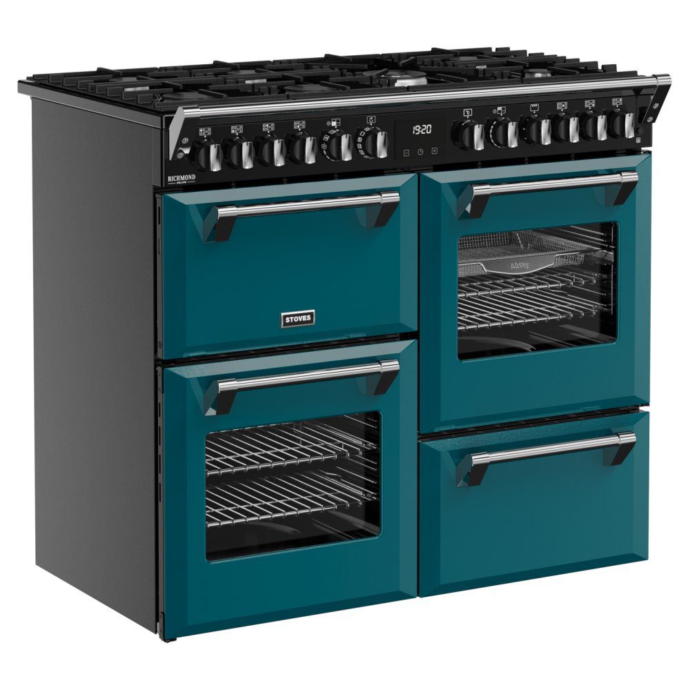 Stoves Richmond Deluxe 100DF Dual Fuel Range Cooker 444412019 - Deep Marine Stoves Richmond Deluxe 100DF Dual Fuel Range Cooker 444412019 - Deep Marine
