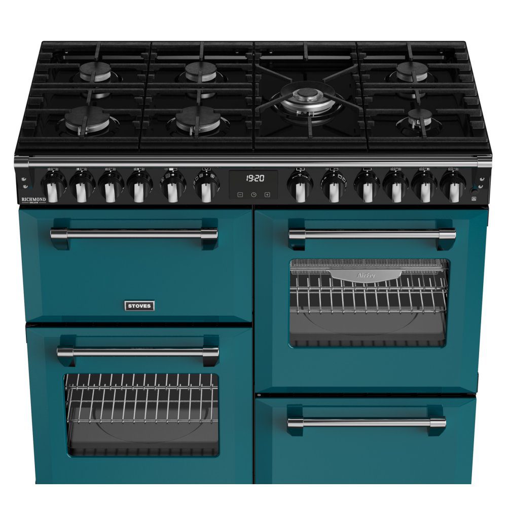 Stoves Richmond Deluxe 100DF Dual Fuel Range Cooker 444412019 - Deep Marine Stoves Richmond Deluxe 100DF Dual Fuel Range Cooker 444412019 - Deep Marine