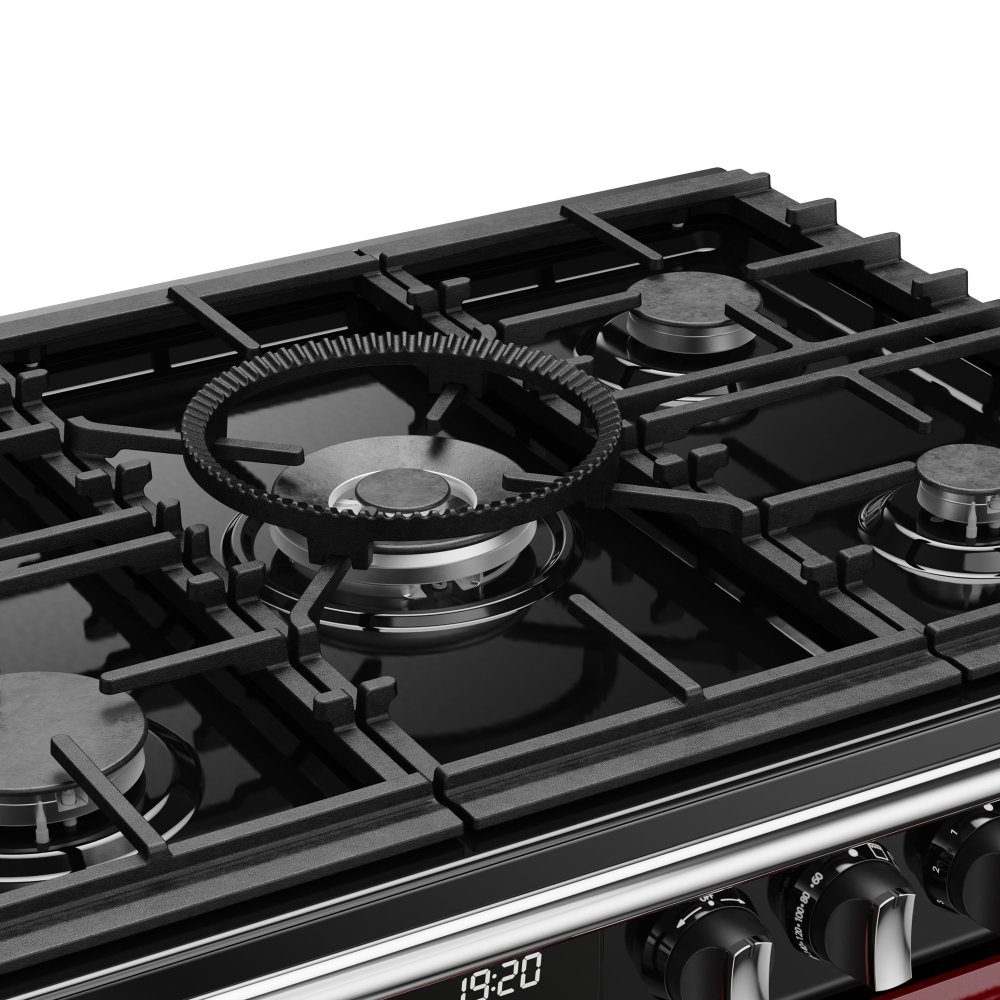 Stoves Richmond Deluxe 100DF Dual Fuel Range Cooker 444412020 - GARNET RED Stoves Richmond Deluxe 100DF Dual Fuel Range Cooker 444412020 - GARNET RED