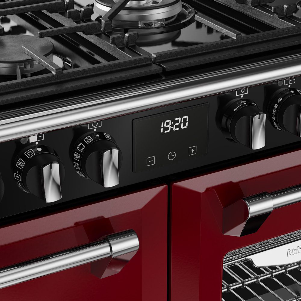 Stoves Richmond Deluxe 100DF Dual Fuel Range Cooker 444412020 - GARNET RED Stoves Richmond Deluxe 100DF Dual Fuel Range Cooker 444412020 - GARNET RED
