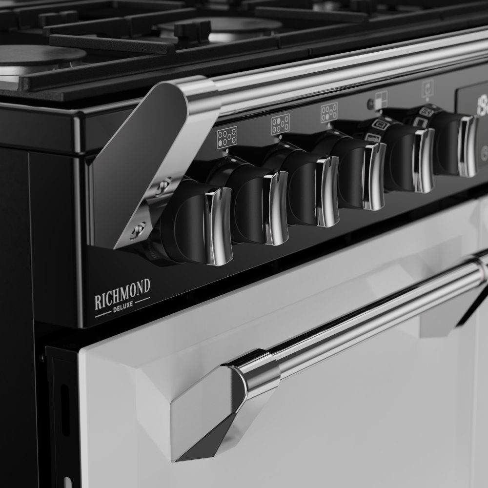 Stoves Richmond Deluxe 100DF Dual Fuel Range Cooker 444412016 - ICE WHITE Stoves Richmond Deluxe 100DF Dual Fuel Range Cooker 444412016 - ICE WHITE