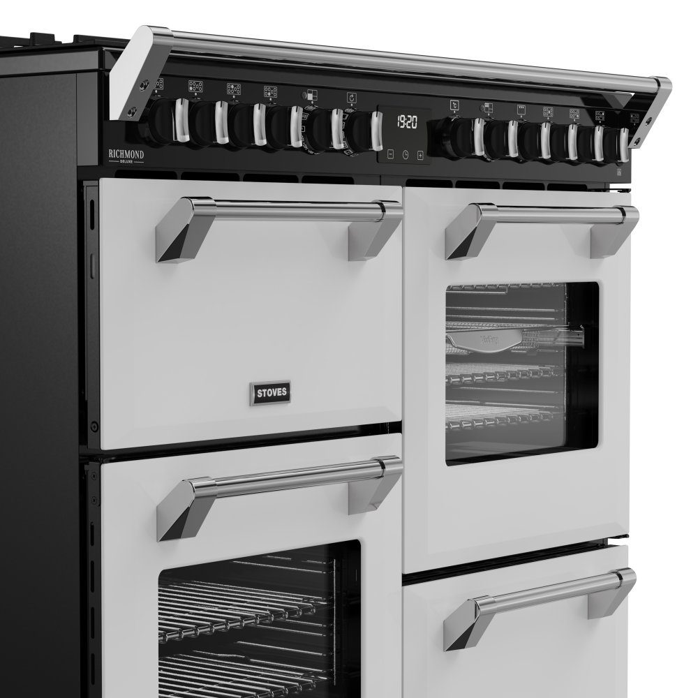 Stoves Richmond Deluxe 100DF Dual Fuel Range Cooker 444412016 - ICE WHITE Stoves Richmond Deluxe 100DF Dual Fuel Range Cooker 444412016 - ICE WHITE