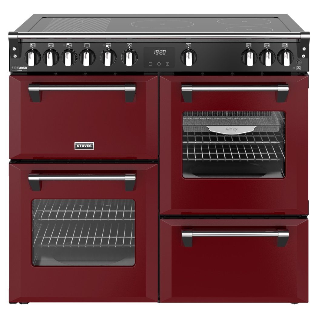 Stoves Richmond Deluxe 100EI Induction Range Cooker 444412026 - Garnet Red