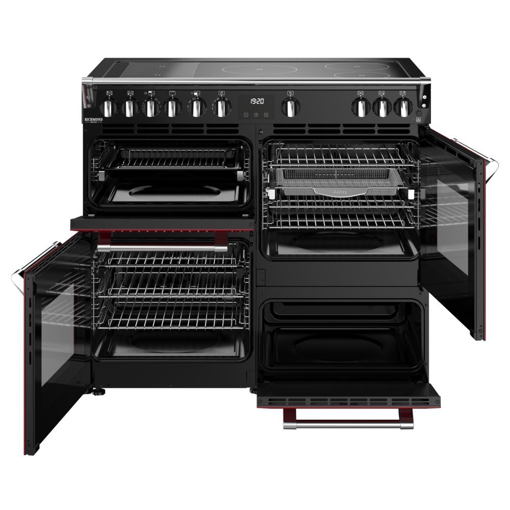 Stoves Richmond Deluxe 100EI Induction Range Cooker 444412026 - GARNET RED Stoves Richmond Deluxe 100EI Induction Range Cooker 444412026 - GARNET RED